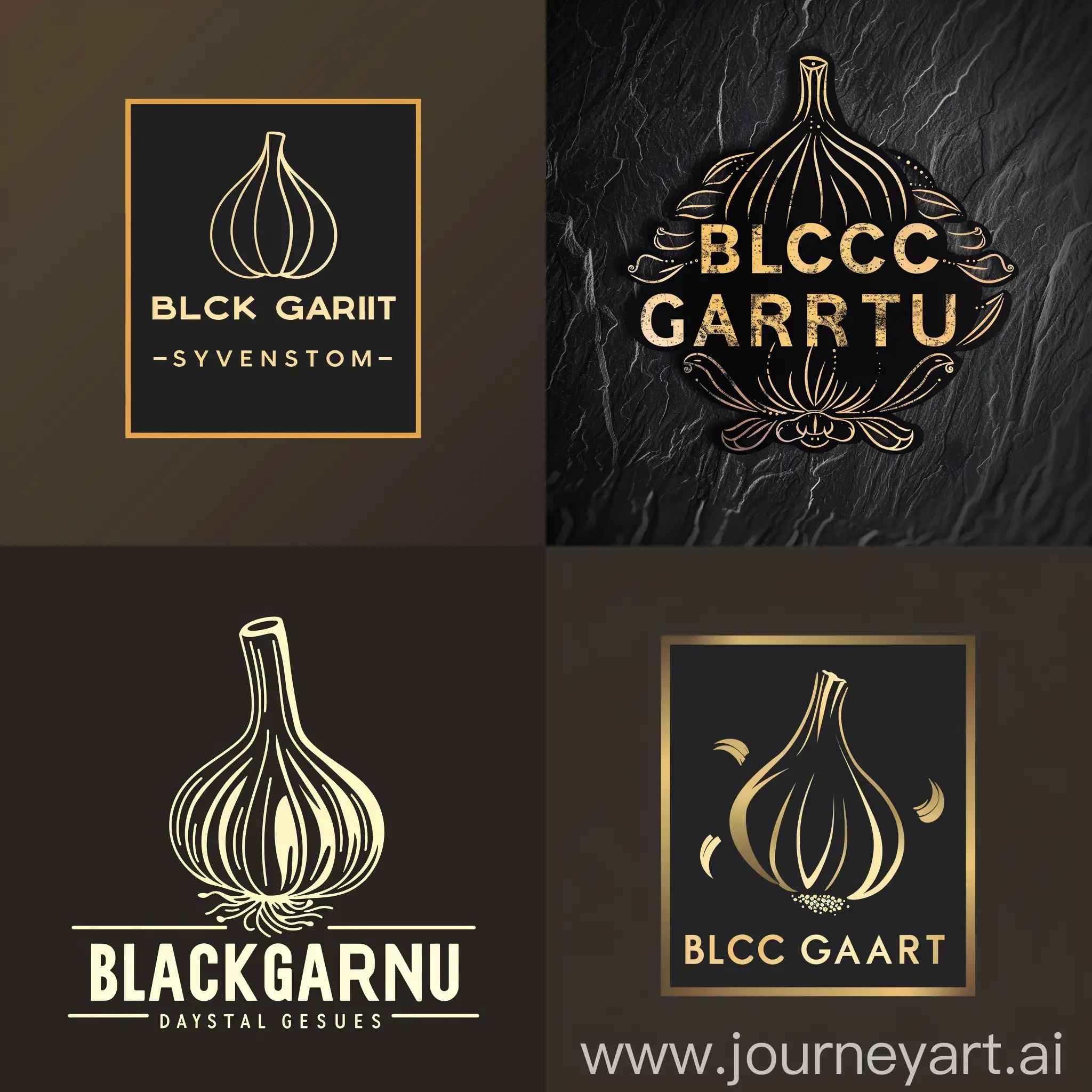 logo-Restaurant-Name:Black Garlic-Modern-Youthful-Sophisticated