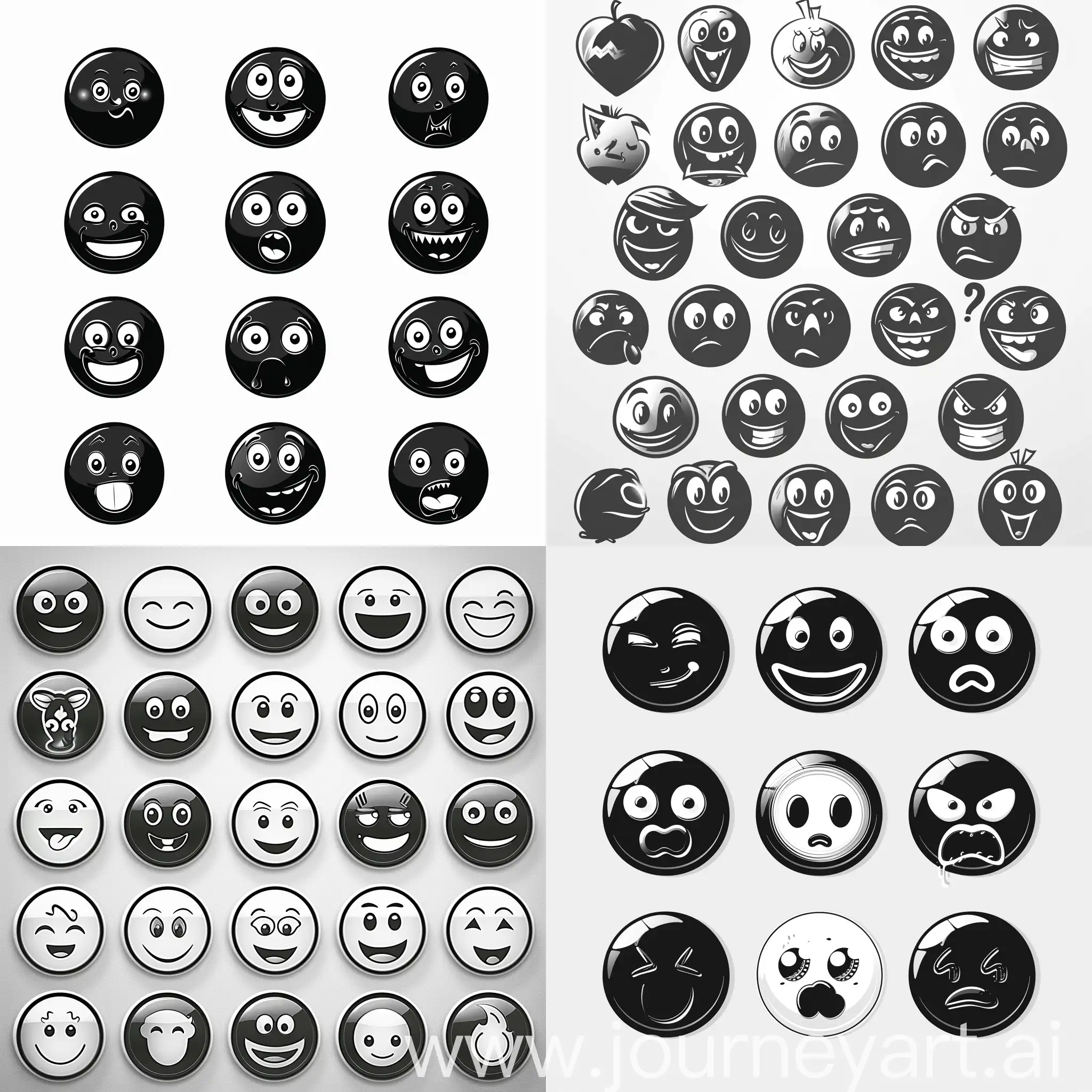Monochrome-Emoji-Pack-with-6-Variations-in-11-Aspect-Ratio