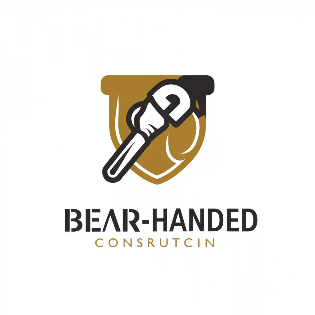 a logo design,with the text "Bear-Handed", main symbol:Construction,Minimalistic,be used in Real Estate industry,clear background