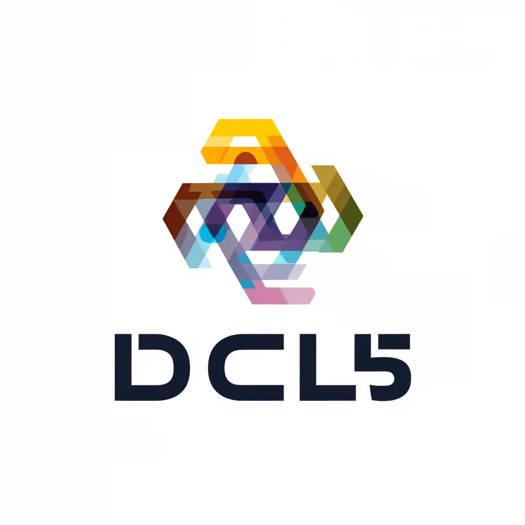 a logo design,with the text "DCL5", main symbol:Geometric shapes, drawing tools,Minimalistic,be used in Technology industry,clear background