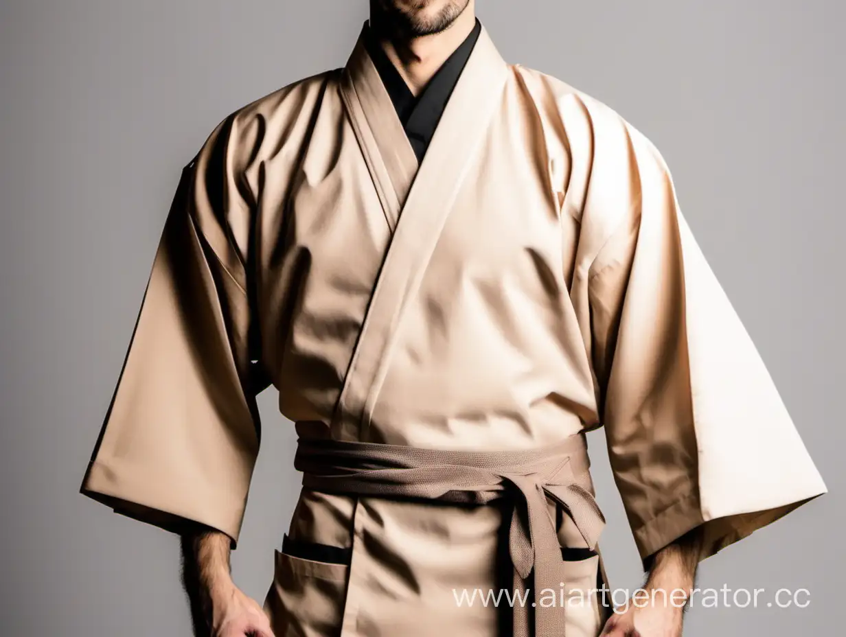 beige kimono for waiters