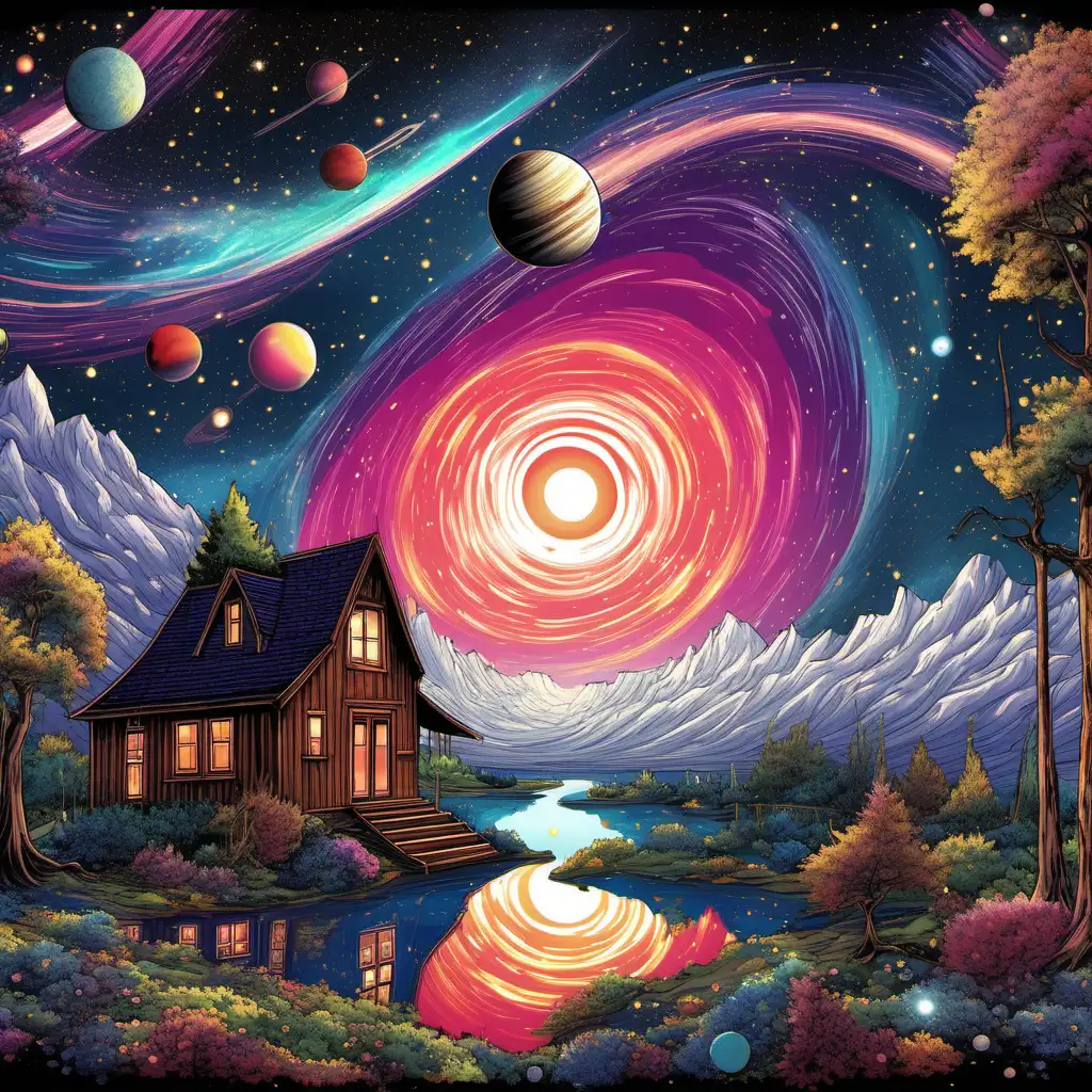 Celestial Family Home with Saturn in the Astral Realm