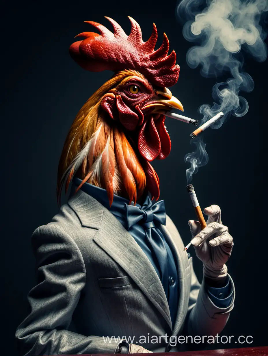 Sleek-Rooster-Smoking-a-Cigarette