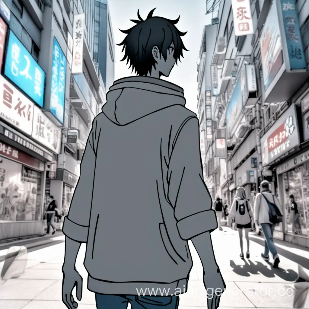 Precisely-Rendered-Anime-Character-Strolling-Through-Urban-Landscape-in-High-Definition