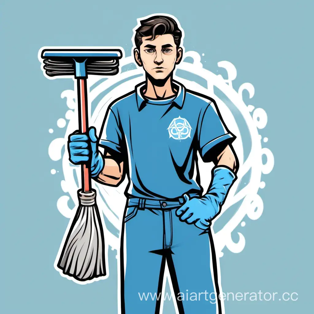 SCP-Foundation-Janitor-Cleaning-with-Mop