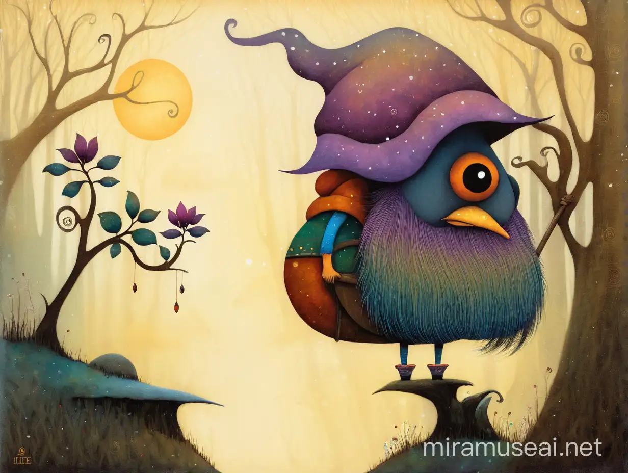 Enchanted Forest Gnome Illustrated in Andy Kehoe Style