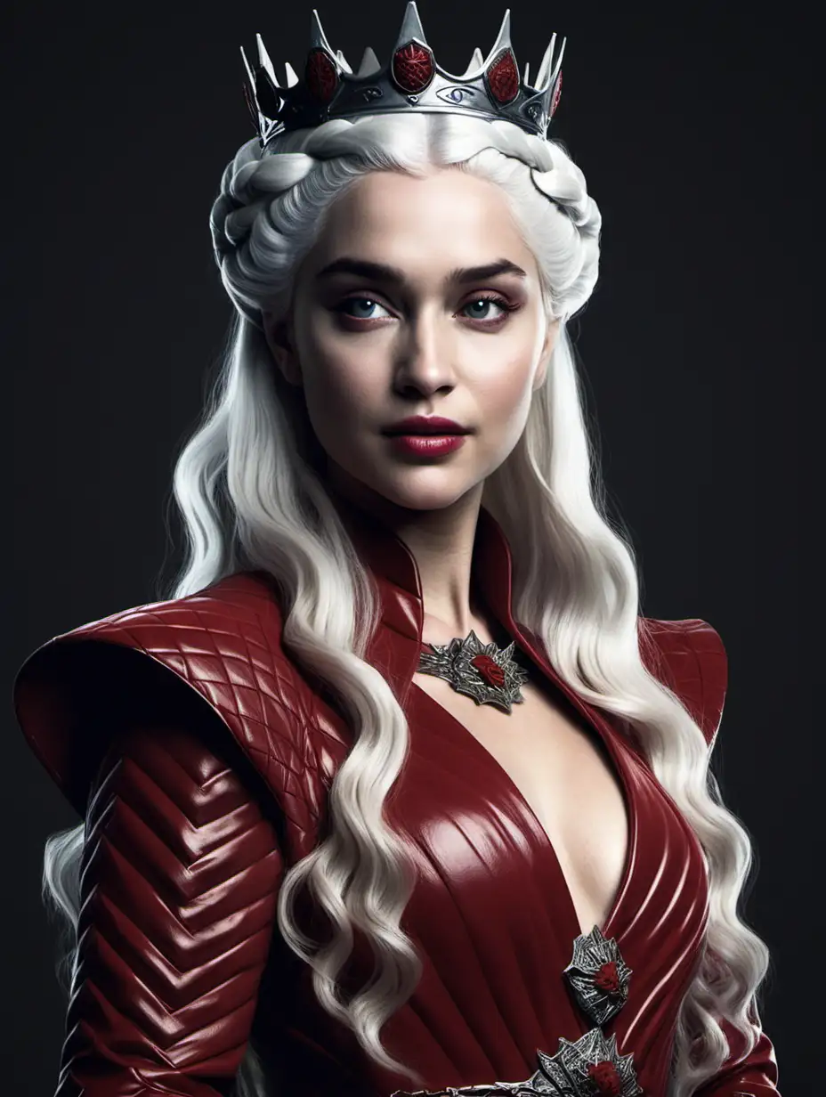 Majestic Targaryen Queen Portrait in DragonThemed Regalia