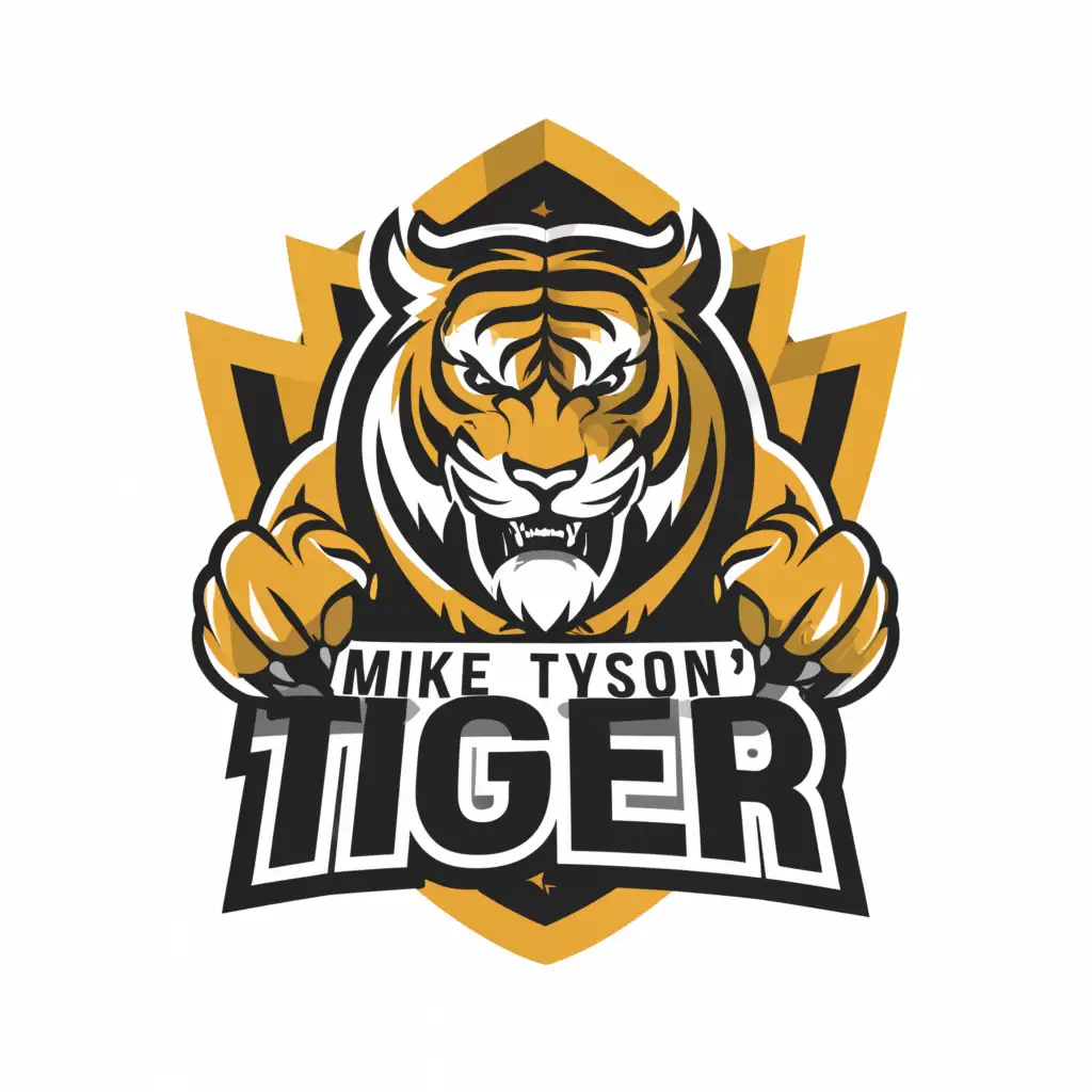 LOGO-Design-for-Mike-Tysons-Tiger-Bold-Text-with-Tiger-Symbol-on-Clear-Background