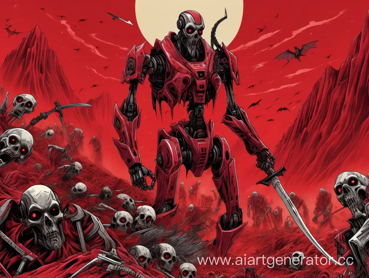 Robot-Revenant-with-Scythe-Stands-on-Mountain-of-Corpses