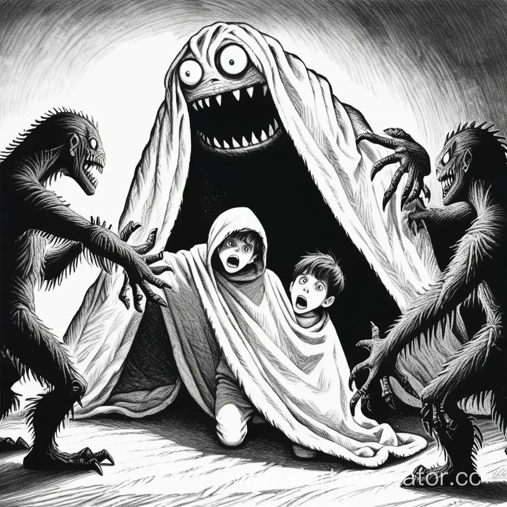 Enveloped-by-Nightmares-Boy-Sheltered-from-Reaching-Monsters