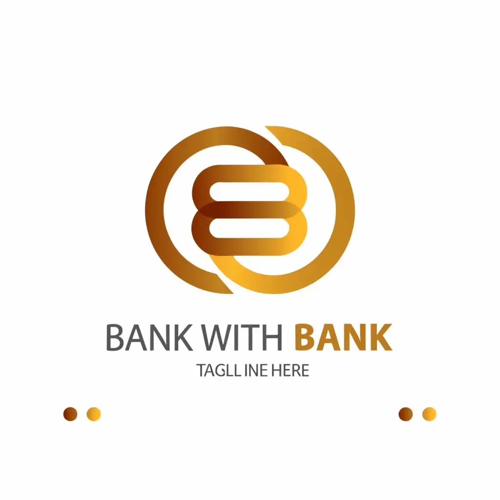 a logo design,with the text "bank with bank", main symbol:Logo,Moderate,be used in Finance industry,clear background