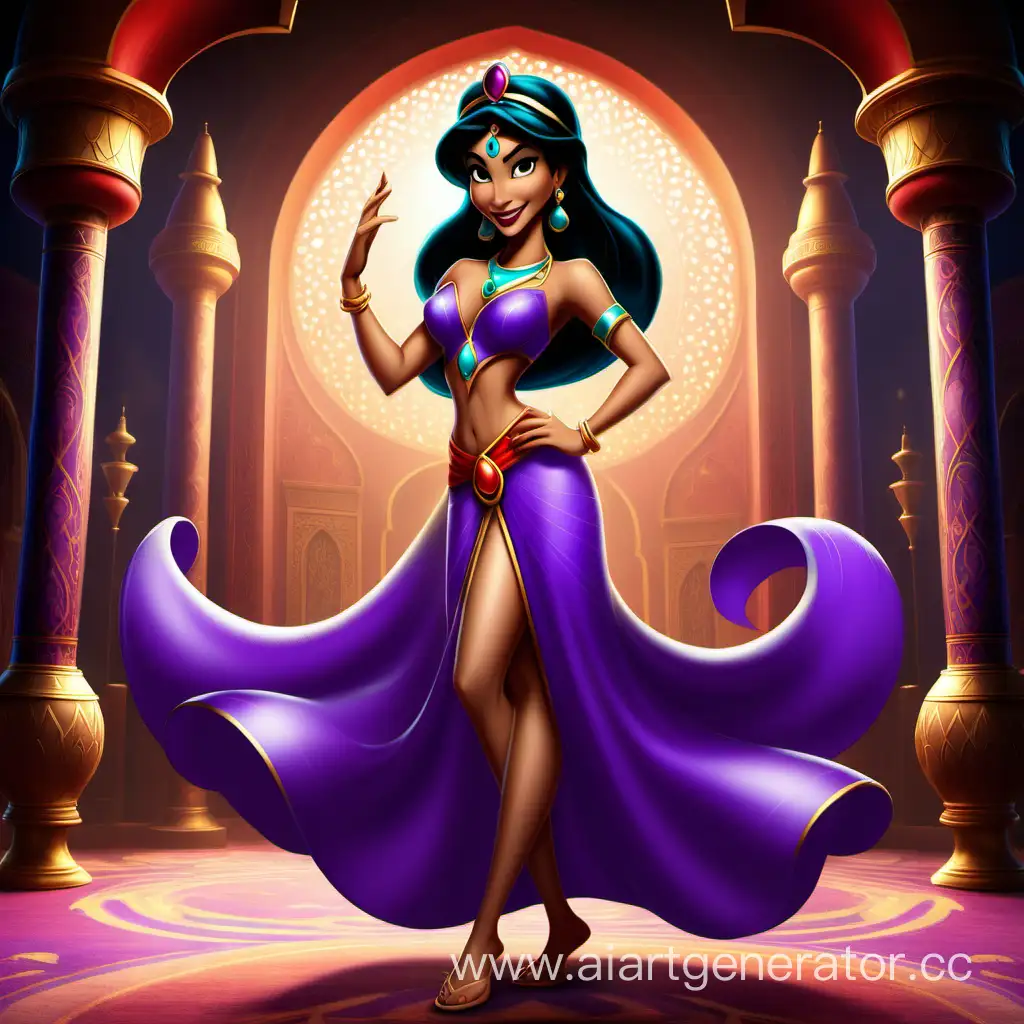 Princess Jasmine 's victory pose on Jafar