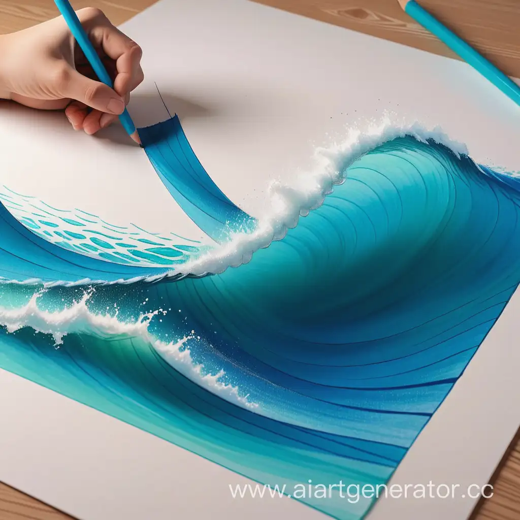 Dynamic-3D-Seascape-Drawing-Waves-in-Motion