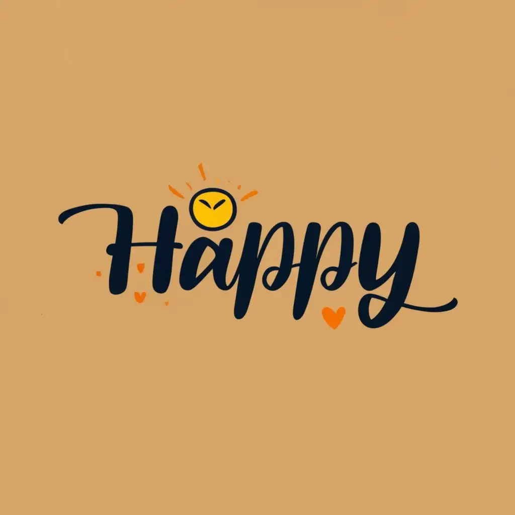 logo, Happy, with the text "Happy", typography, be used in Home Family industry
