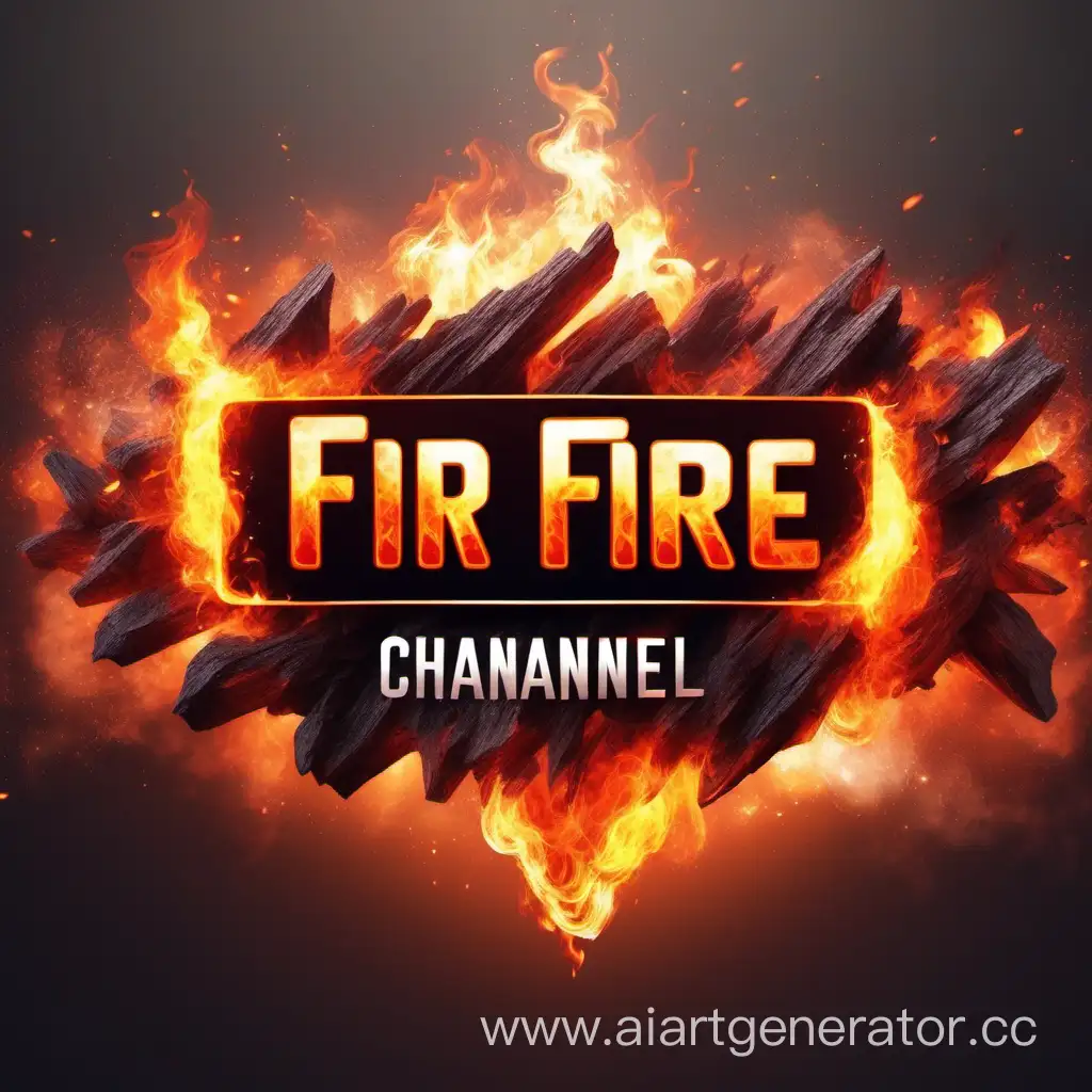 банер для ютуб канала с надписью Fire