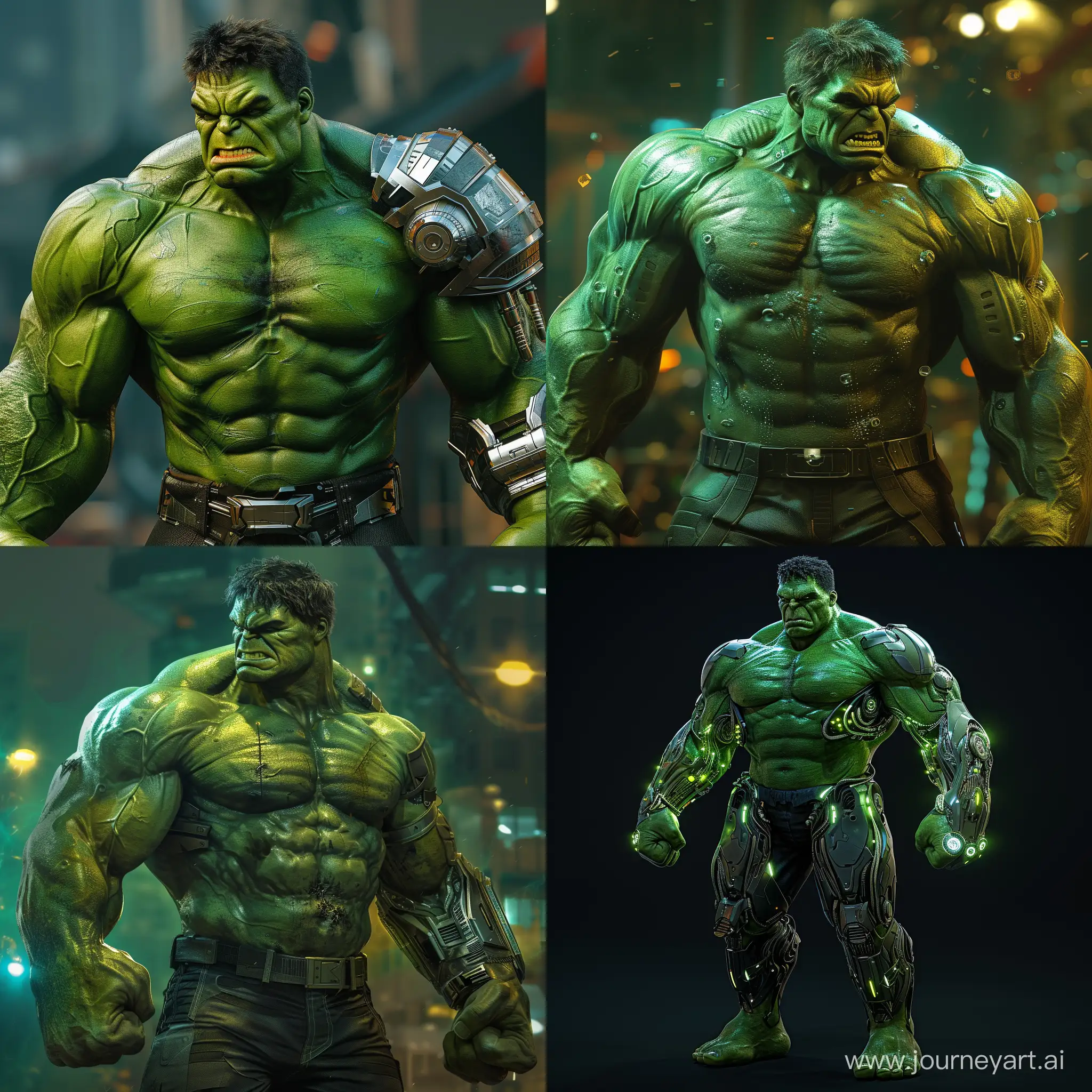 Cyberpunk-2077-Style-Hulk-Futuristic-Marvel-Character-Rendering