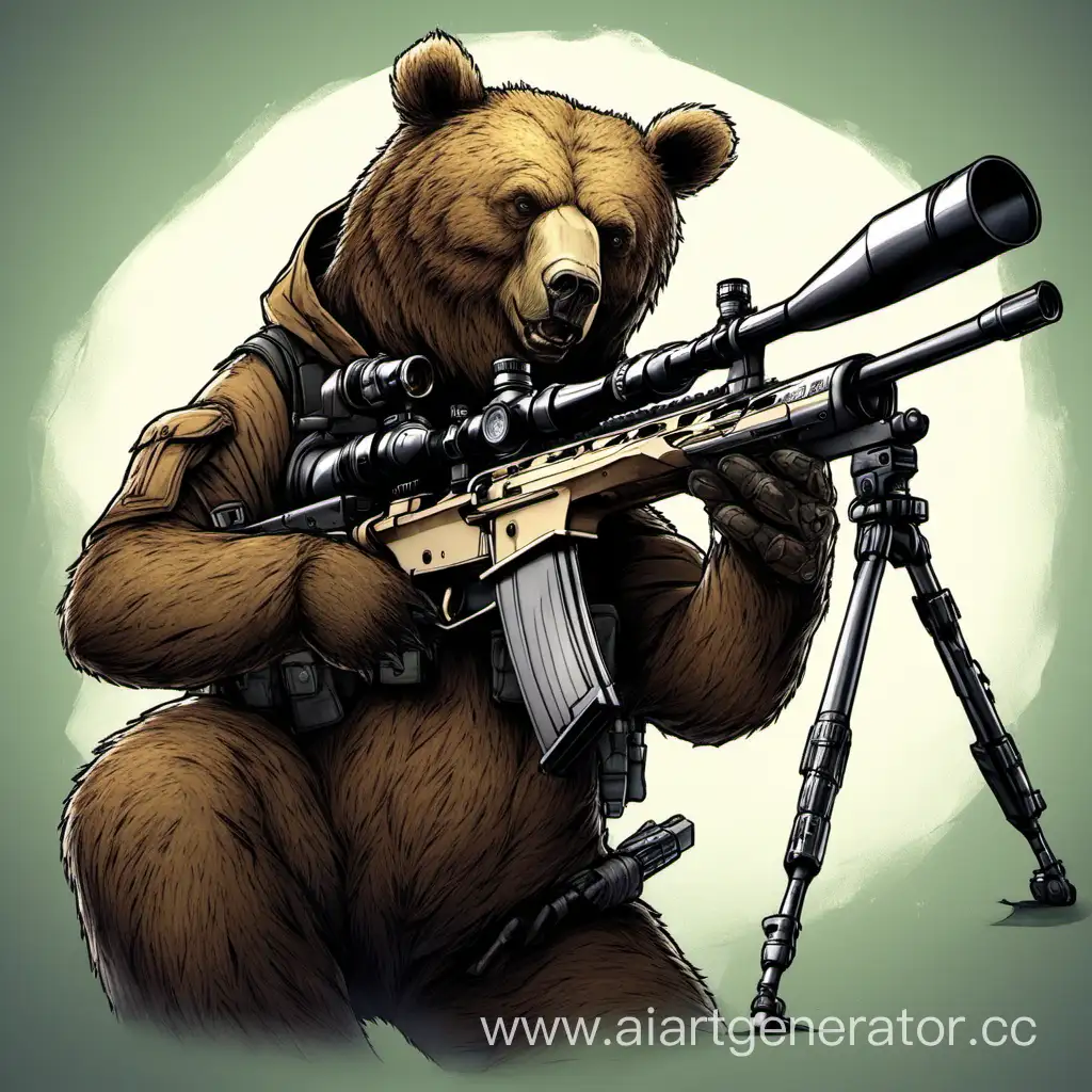 Медведь снайпер