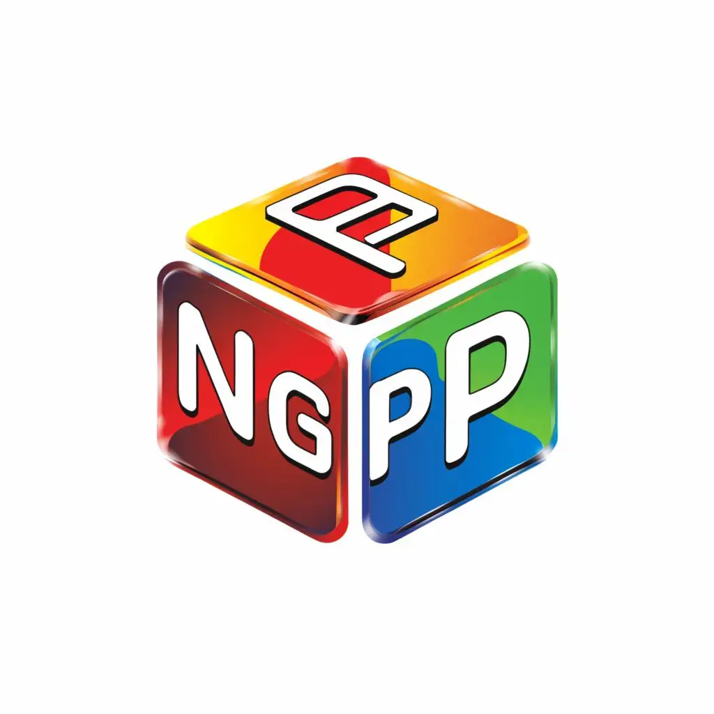 LOGO-Design-For-NGP-Futuristic-Square-with-Glossy-Convex-Plastic-Squares-and-Typography