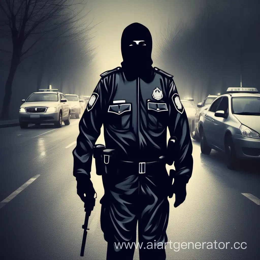 Dark-Traffic-Police-Officer-Silhouette-with-Balaclava