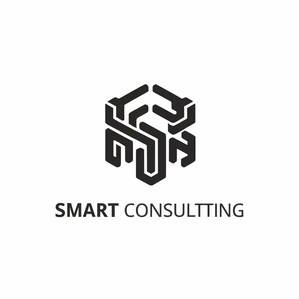 a logo design,with the text "SMART CONSULTING", main symbol:CALIGRAPHY,complex,be used in Finance industry,clear background