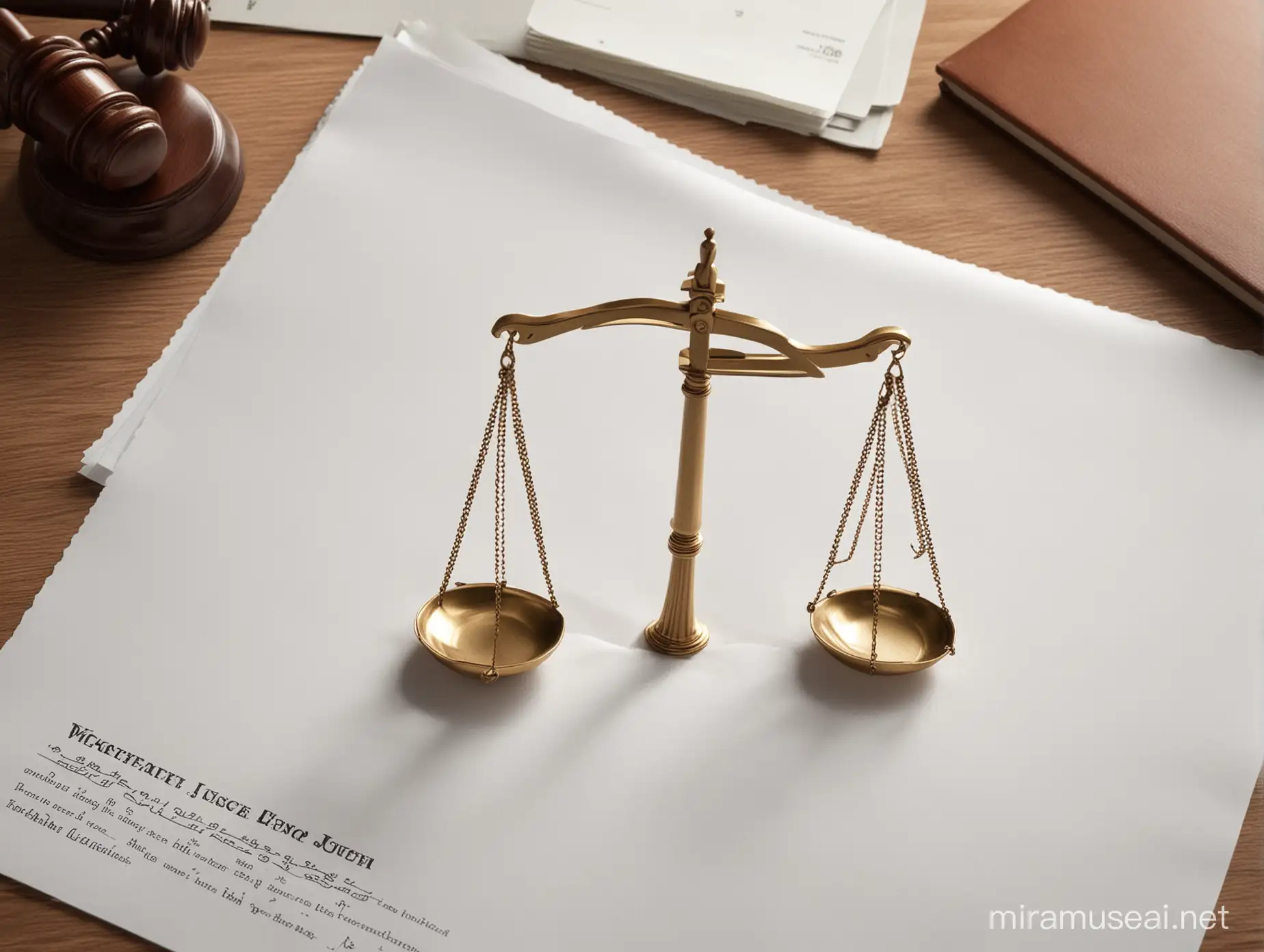 Legal Justice Scale and LawRelated Items on White Desk