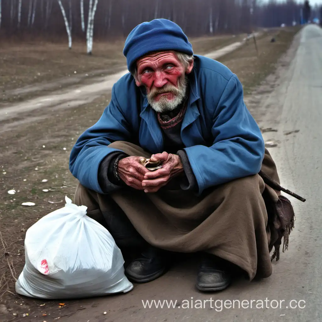 Impoverished-Figure-Seeking-Alms-in-a-Traditional-Russian-Village