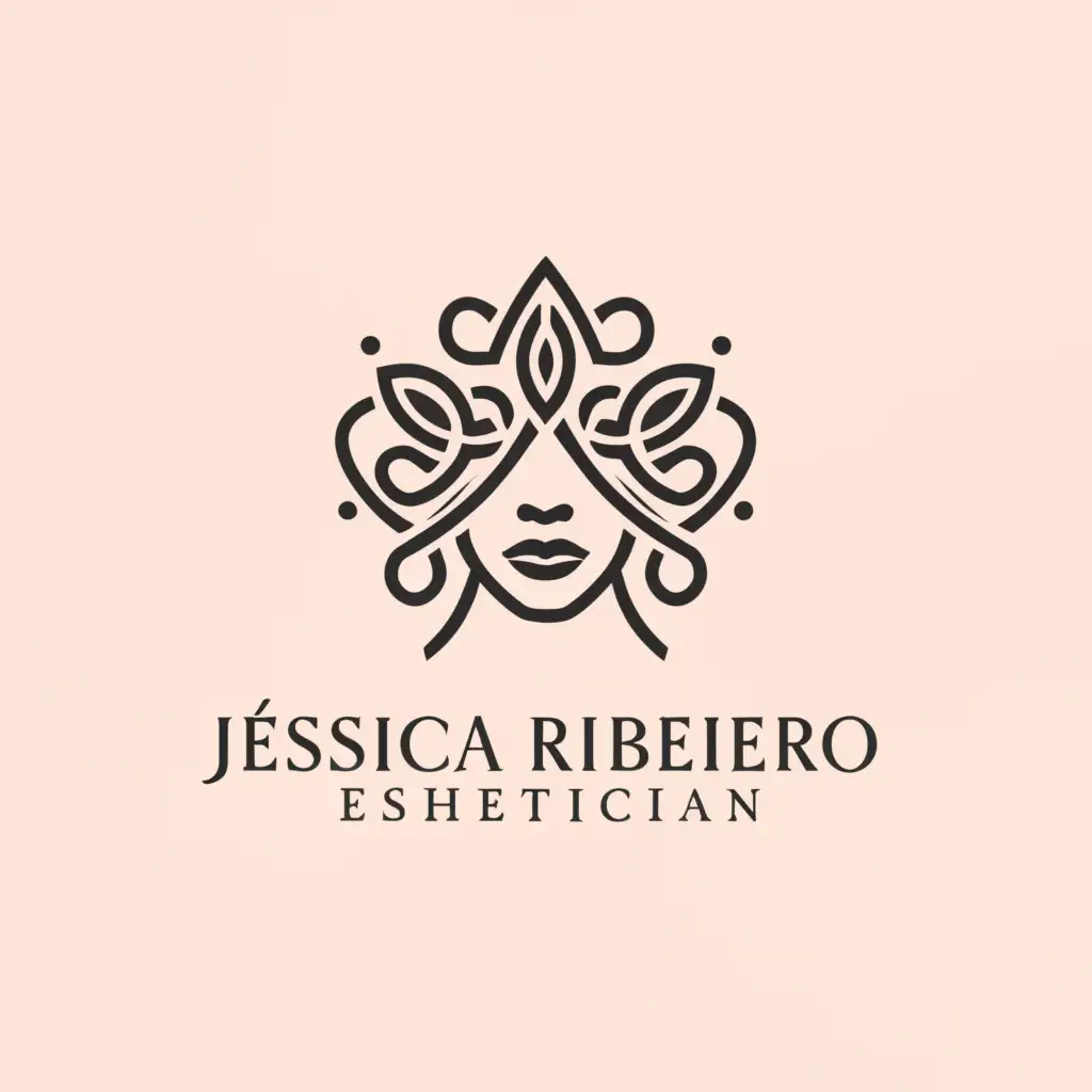 LOGO-Design-for-Jssica-Ribeiro-Esthetician-Elegant-Text-with-Beauty-and-Cosmetics-Emblem