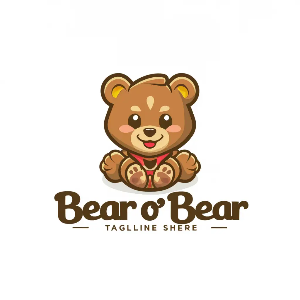a logo design,with the text "Bear 'O Bear", main symbol:cute baby bear in 3d for a baby products company,Moderate,be used in Retail industry,clear background