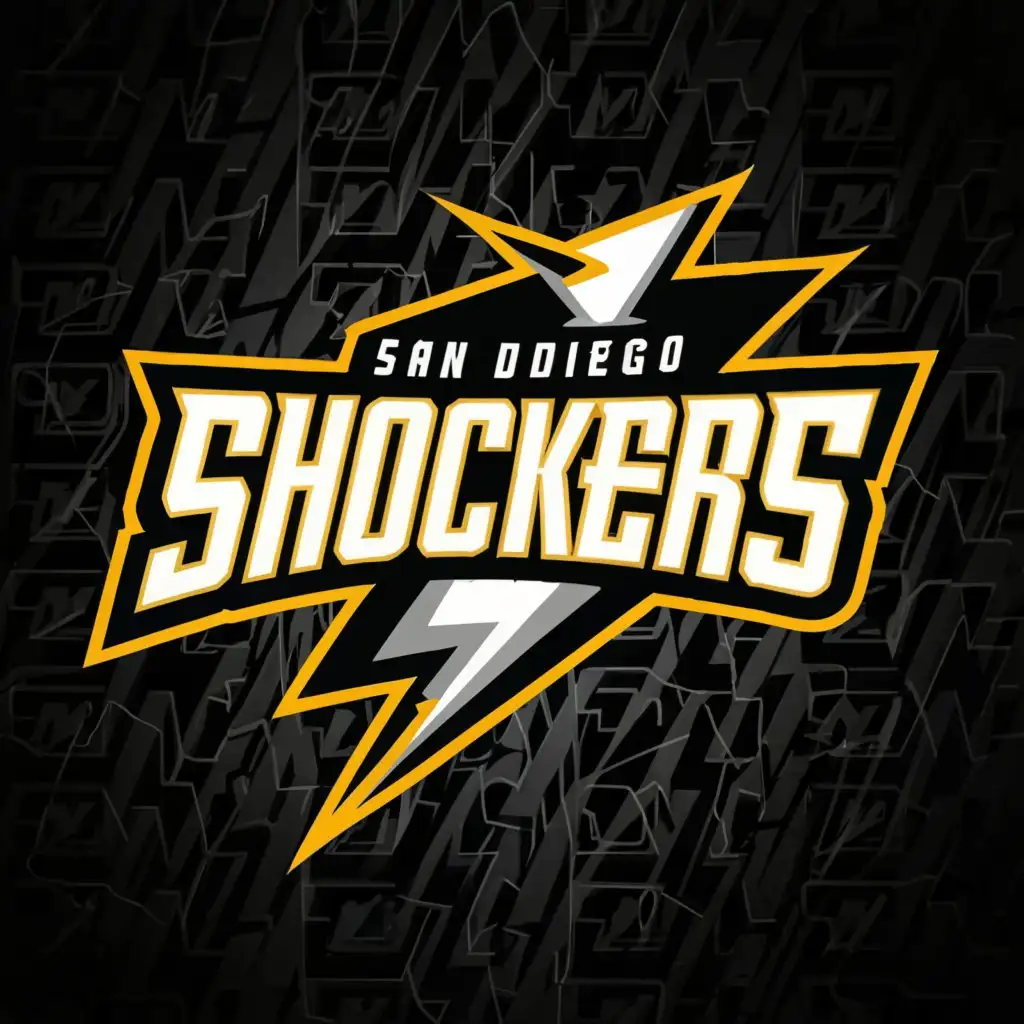 a logo design,with the text "SAN DIEGO SHOCKERS", main symbol:SHOCKER,Moderate,be used in Sports Fitness industry,clear background