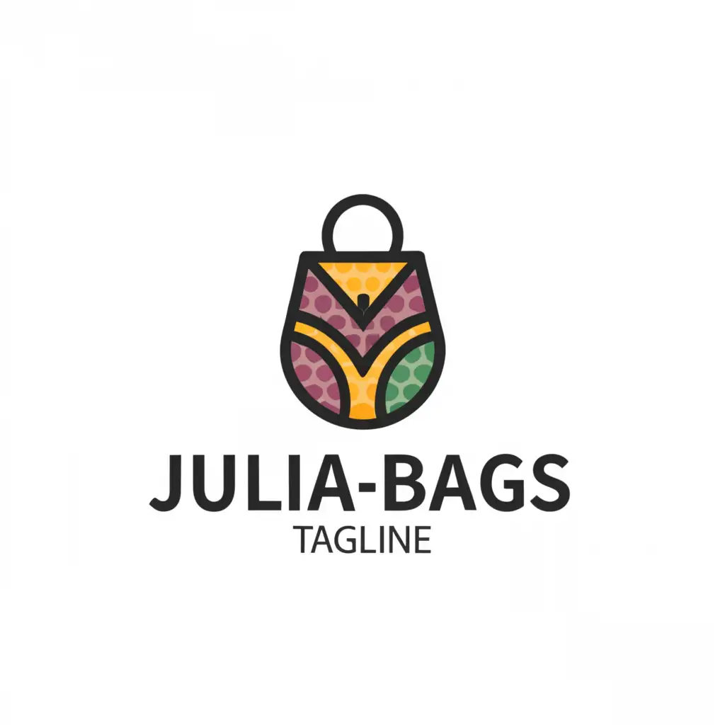 a logo design,with the text "Julia_bags ", main symbol:Knitted bag,Moderate,be used in Retail industry,clear background