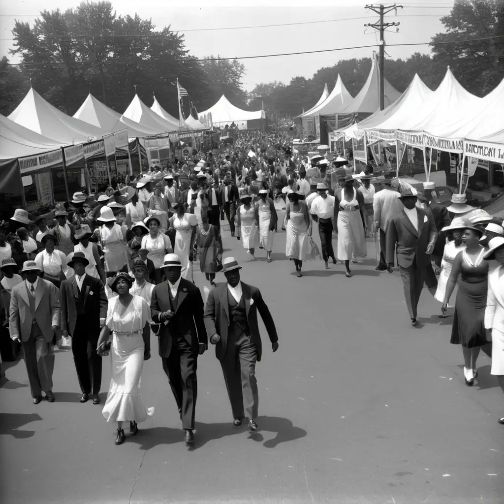 Vibrant African American Fair Celebration in 1930
