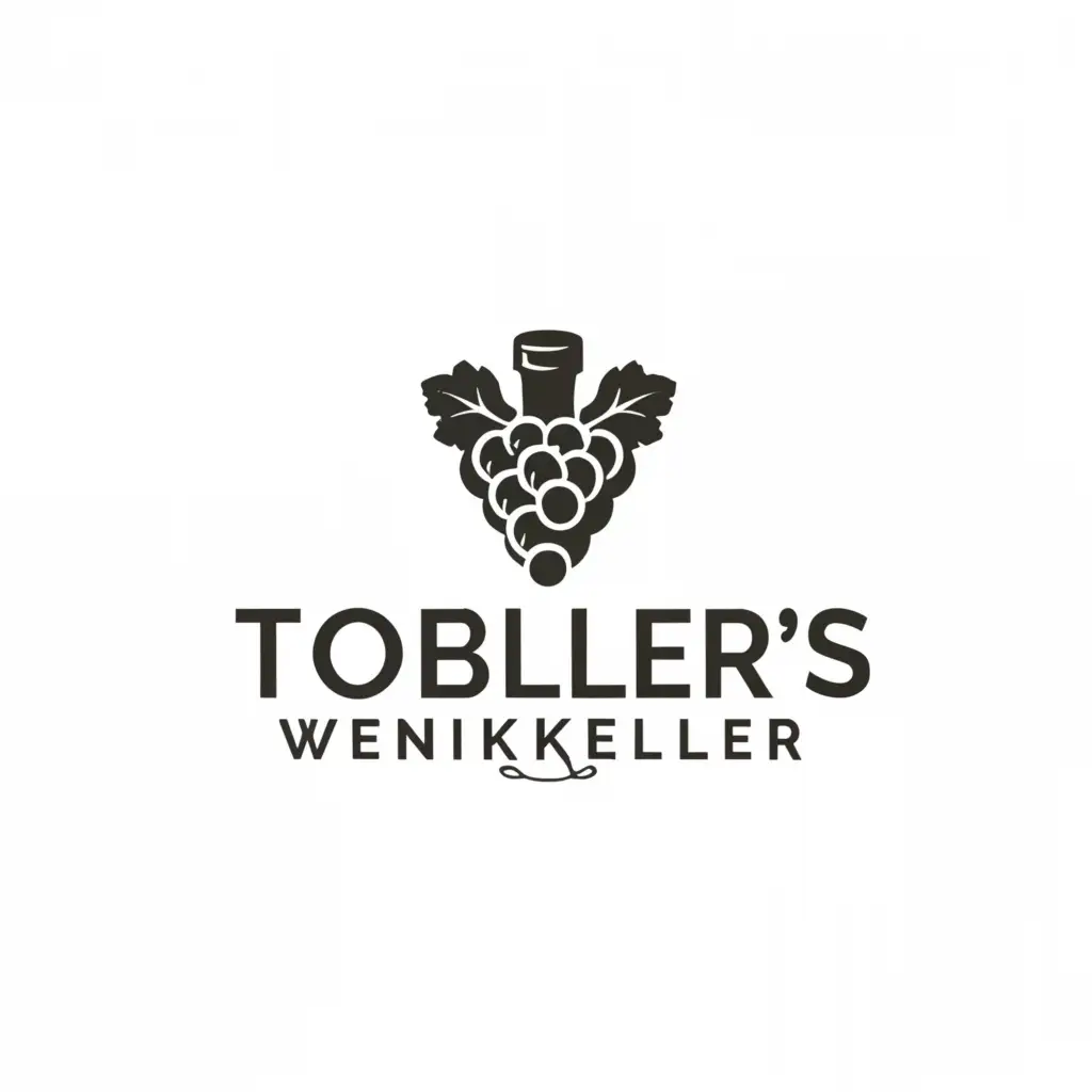 a logo design,with the text "Tobler's Weinkeller", main symbol:it just should be great
Put an icon that represents wine cellar
make the apostrophe  in (Tobler's ) a grape icon,Moderate,clear background