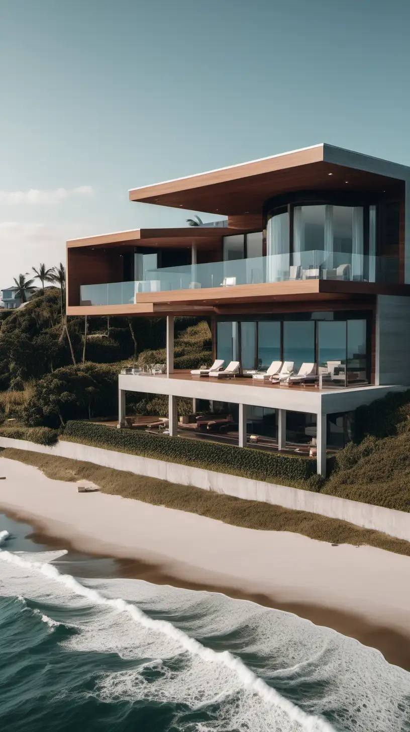 a house near the ocean with a with a luxurious look.