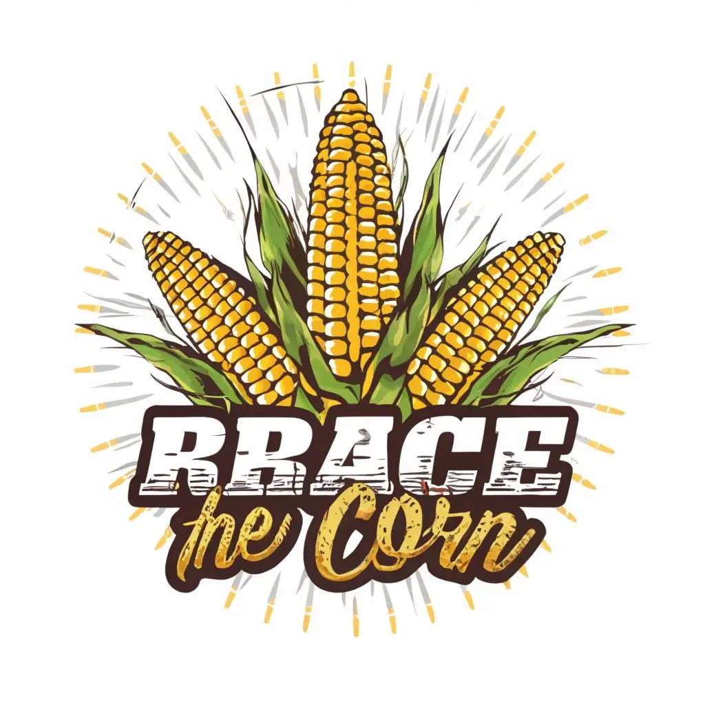 logo, Corn, with the text "Race for the Corn", typography