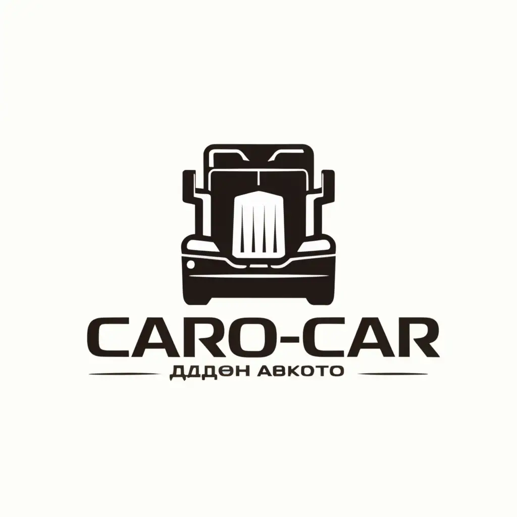 a logo design,with the text "cargo car, auto, cargo, text "Дрон-авто"", main symbol:truck,Moderate,clear background