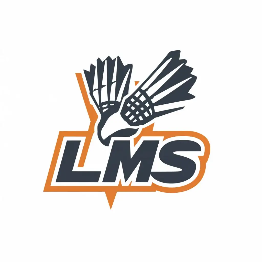logo, Badminton Sport, with the text "LMS", typography