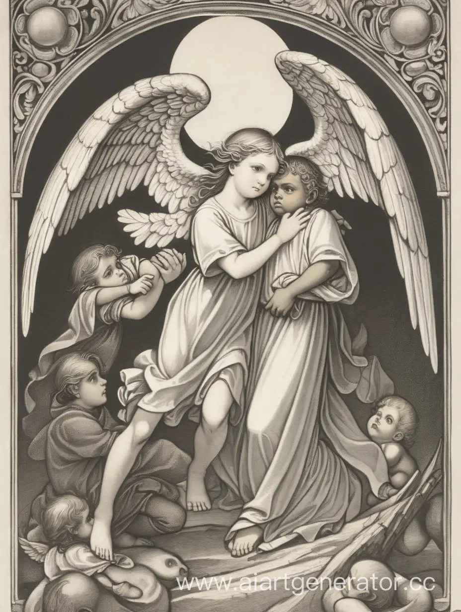 ангел защищает ребенка от демона

