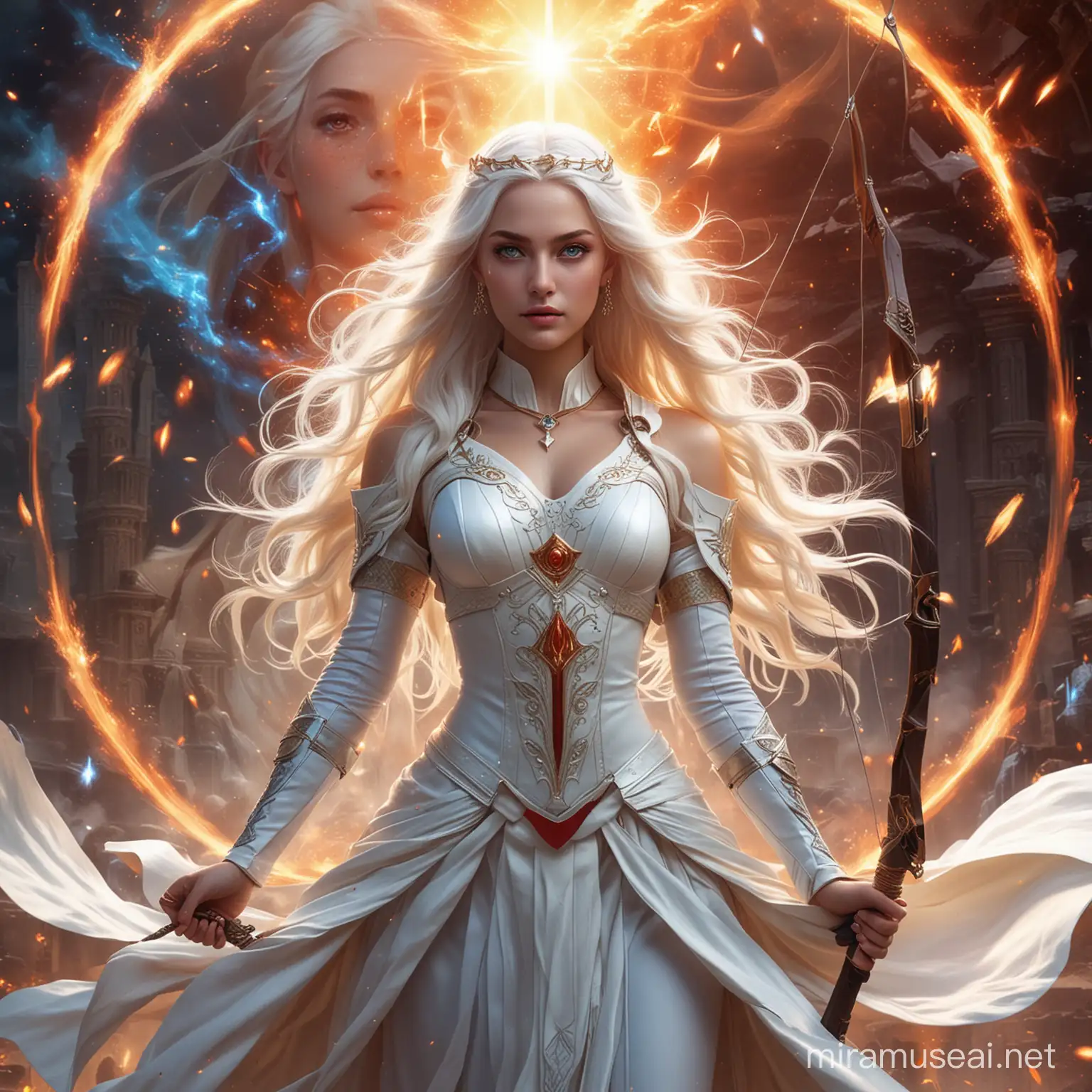 Powerful White General Empress Goddesses in Cosmic Combat