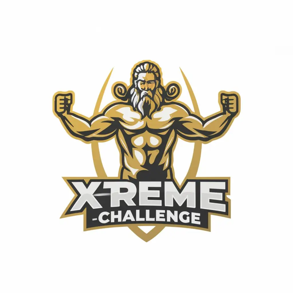 LOGO-Design-For-XTreme-Challenge-Powerful-Zeus-Symbol-for-Sports-Fitness