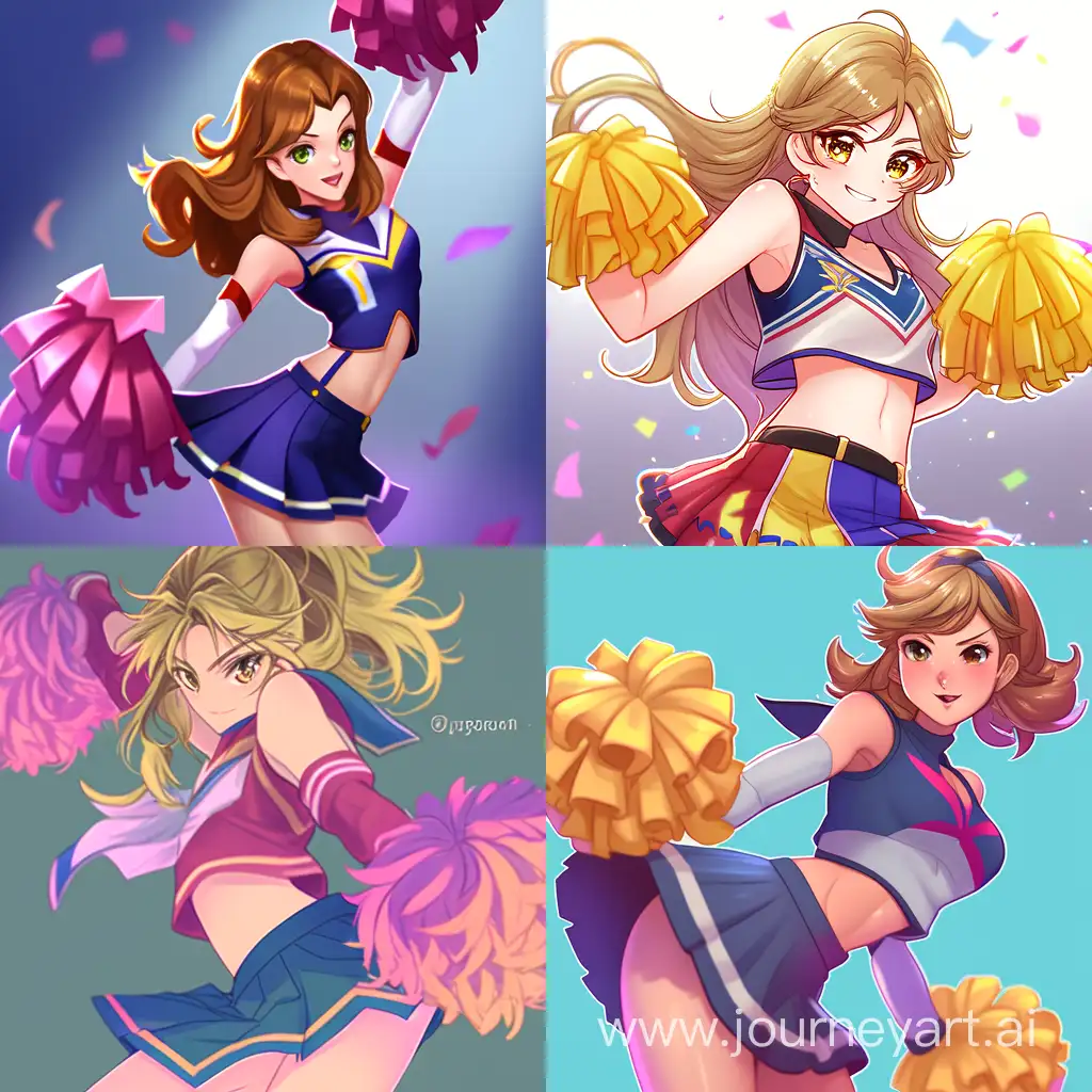 Hermione Granger Transforming into a Playful Cheerleader | Midjourney ...