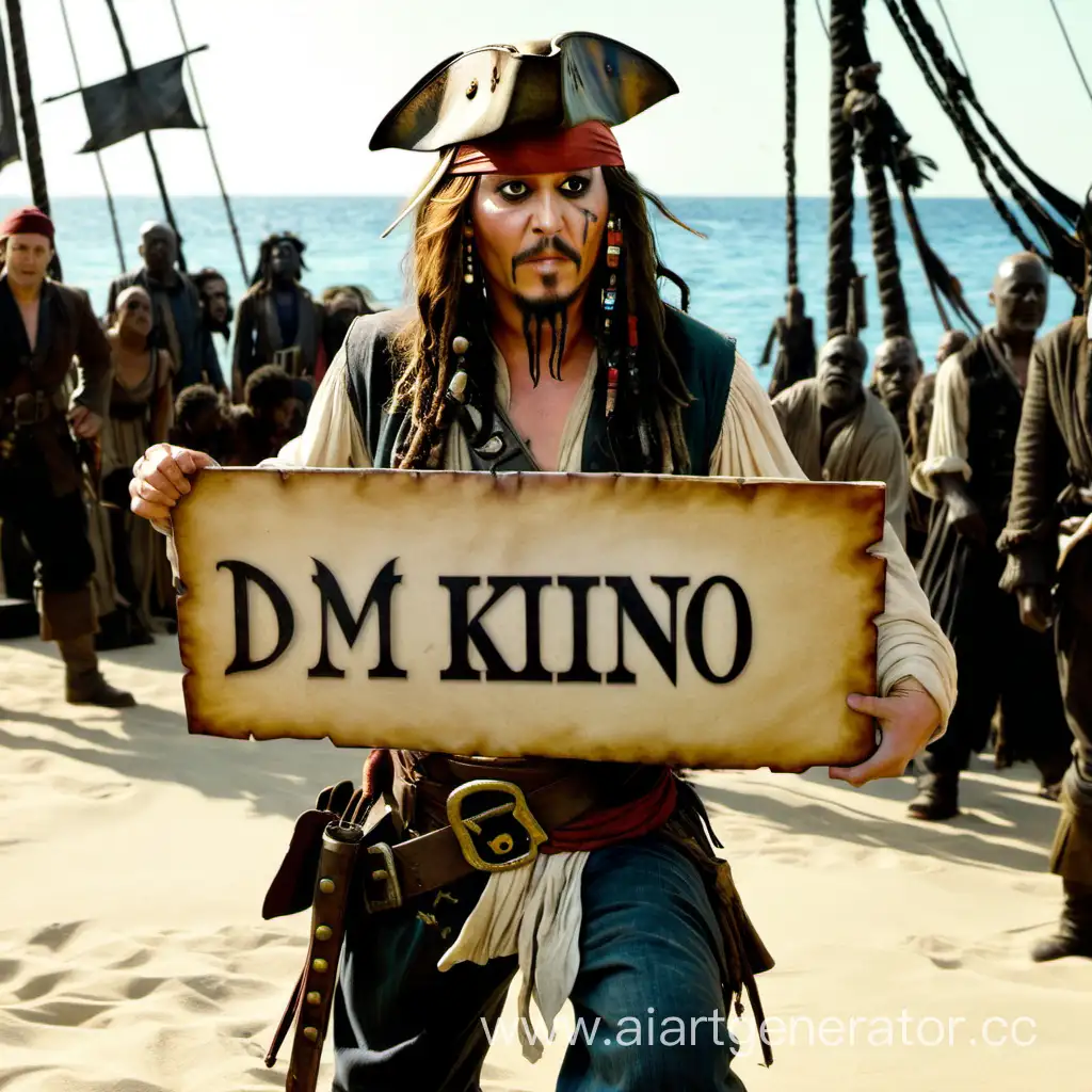 Captain-Jack-Sparrow-Holding-DM-KINO-Sign