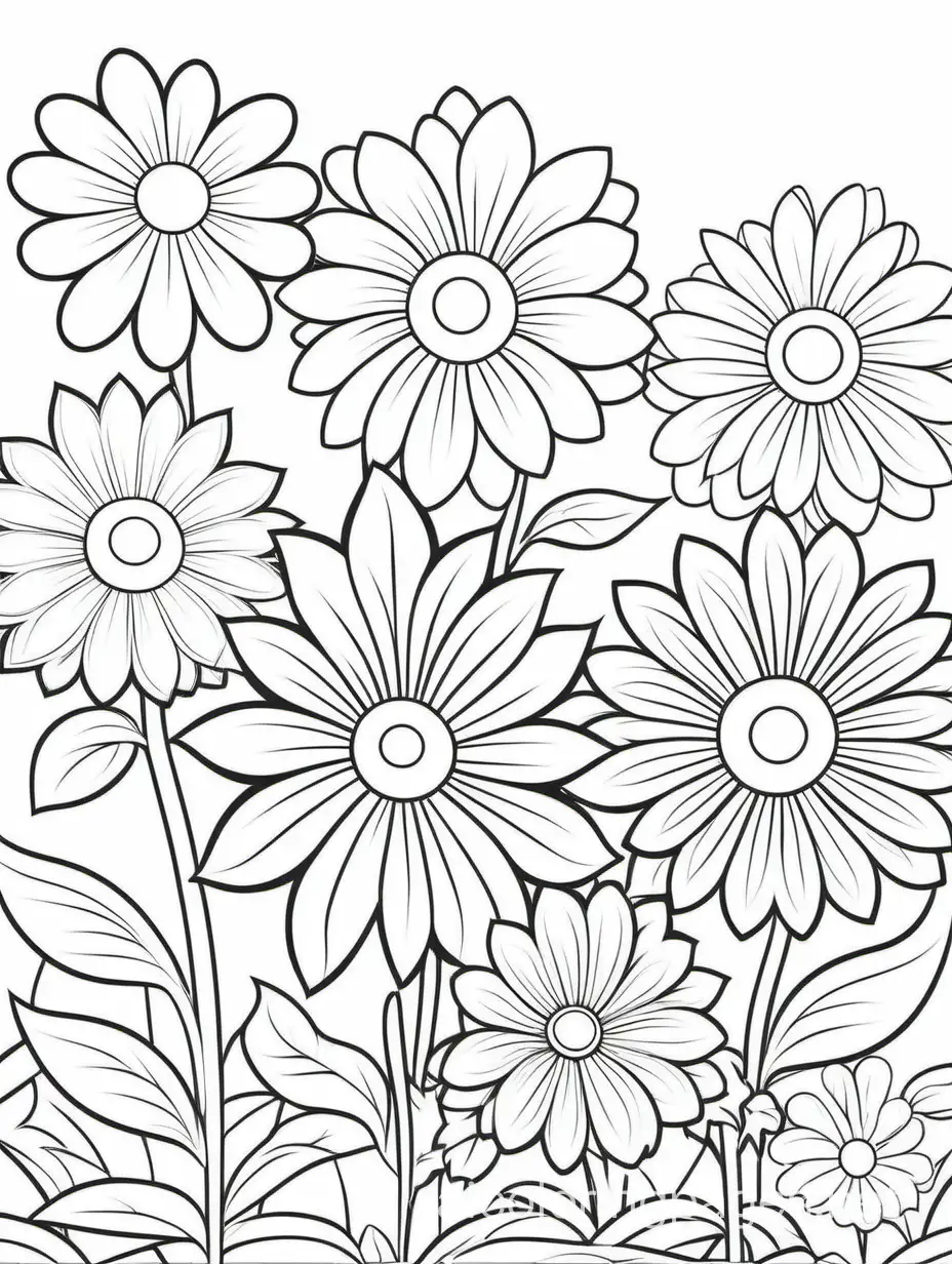Flower-Pattern-Coloring-Page-Clean-Line-Art-for-Kids