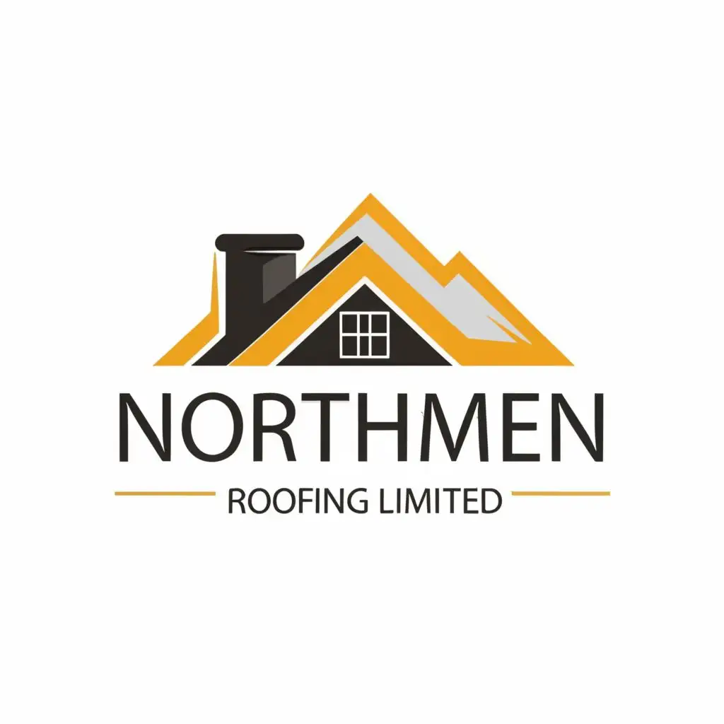 logo, roof, with the text "Northmen Roofing Limited", typography, be used in Construction industry