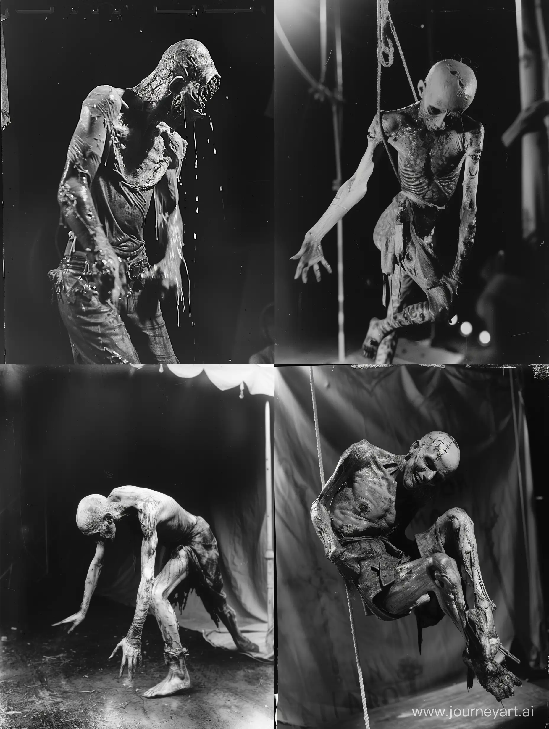 Grotesque-Body-Horror-Circus-Performers-Shocking-Audience-with-Twisted-Physicality