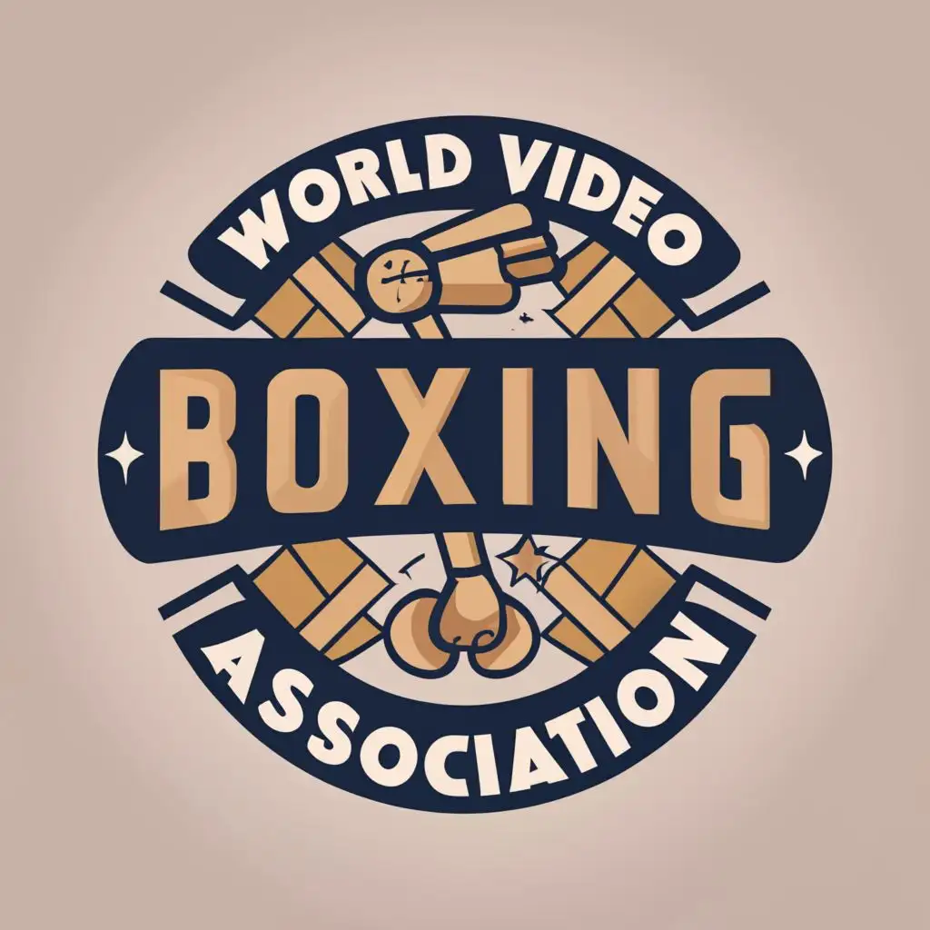 logo, Gold medal badge trophy boxing, with the text "World Video Boxing Association", typography, be used in Medical Dental industry