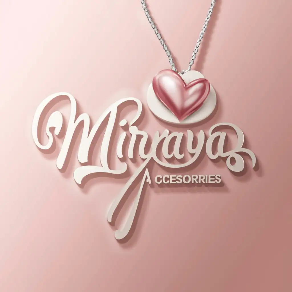 LOGO-Design-for-Mirnaya-Accessories-Chic-Pink-White-Aesthetic-with-Heart-and-Butterfly-Jewelry-Theme