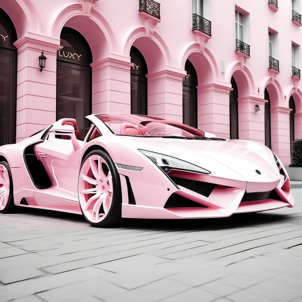 Luxury Pink and White Vehicle for the Affluent