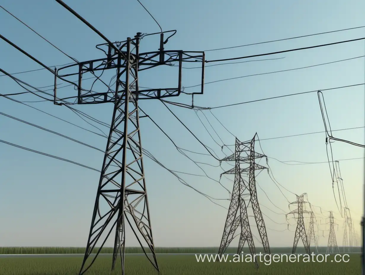 HighVoltage-Power-Line-Metal-Support-in-Realistic-4K-Photograph