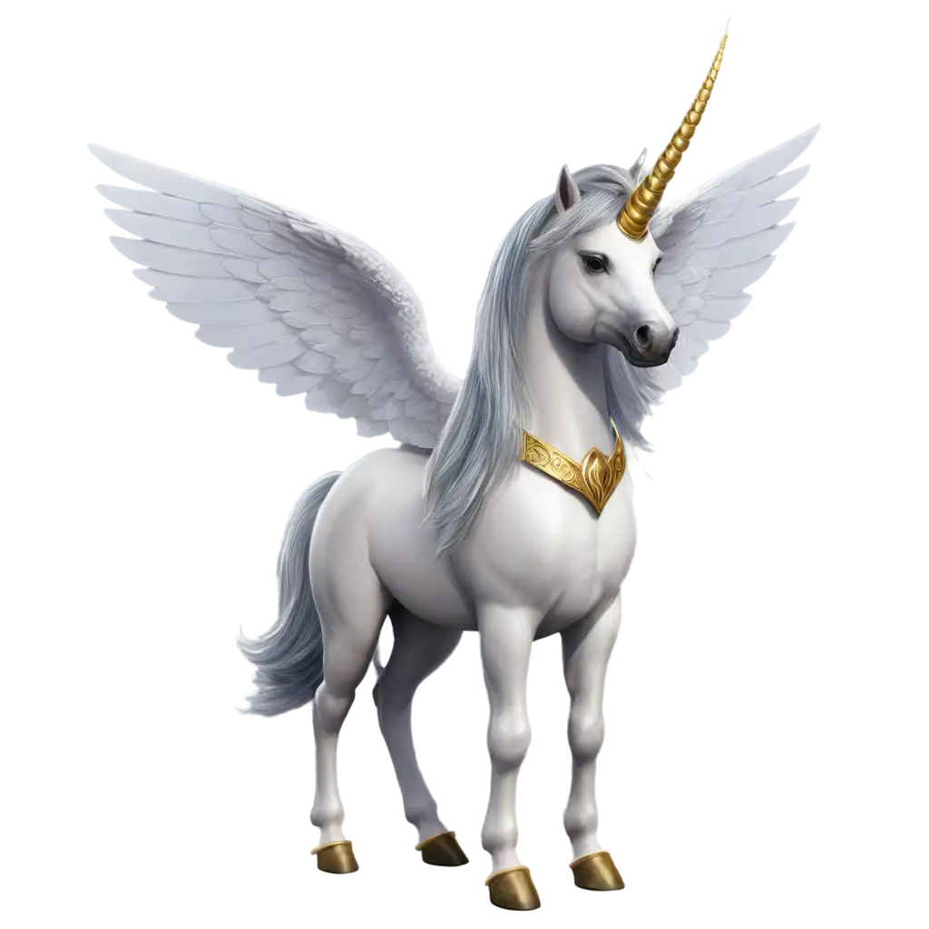 A magic pony with a horn and wings