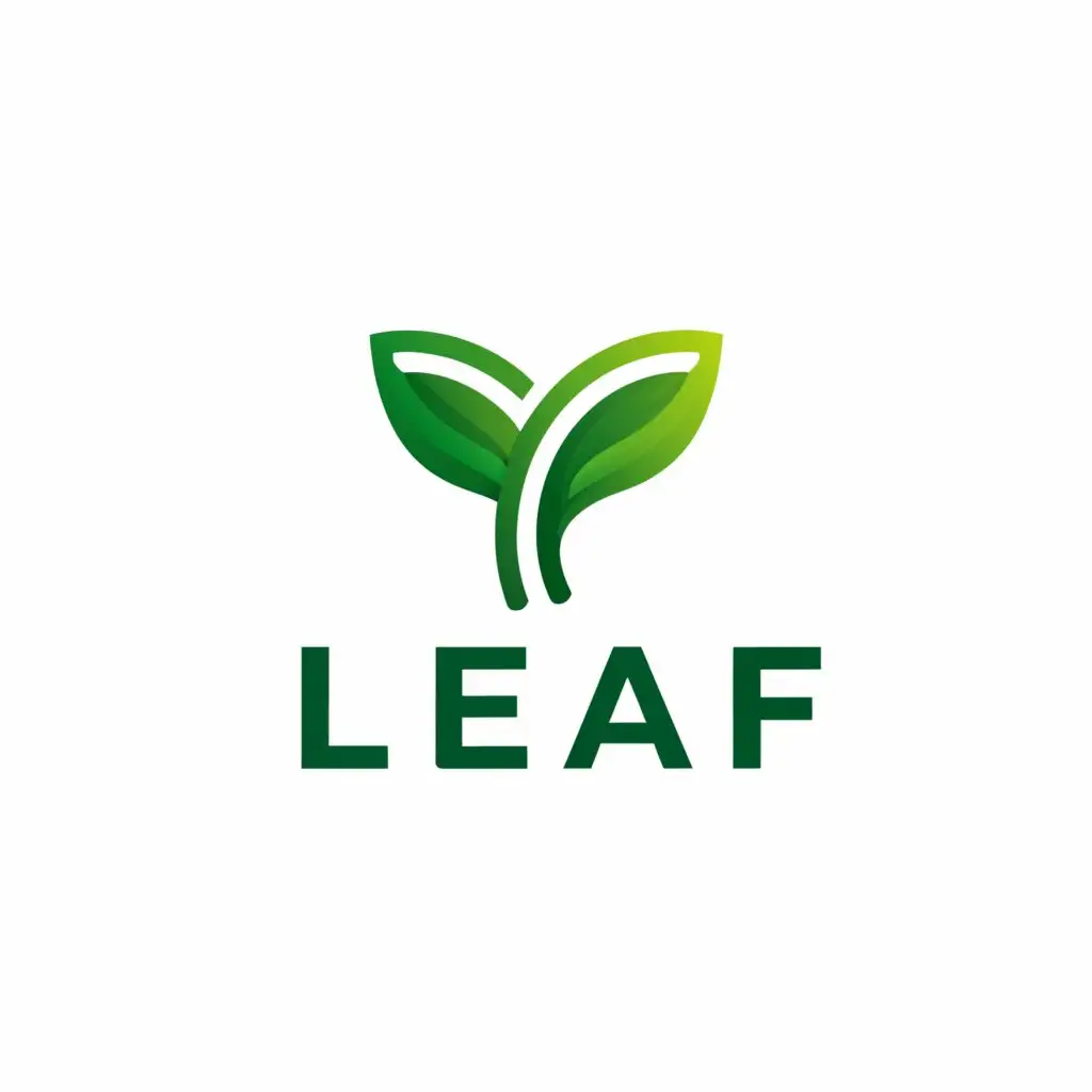 a logo design,with the text "leaf", main symbol:leaf,Moderate,clear background